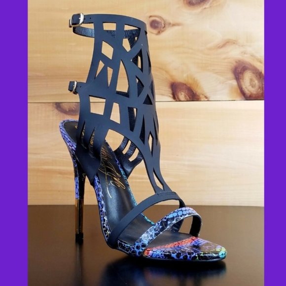 Lust For Life Fusion Black Multi 4.75" High Heel Shoes - Picture 2 of 5